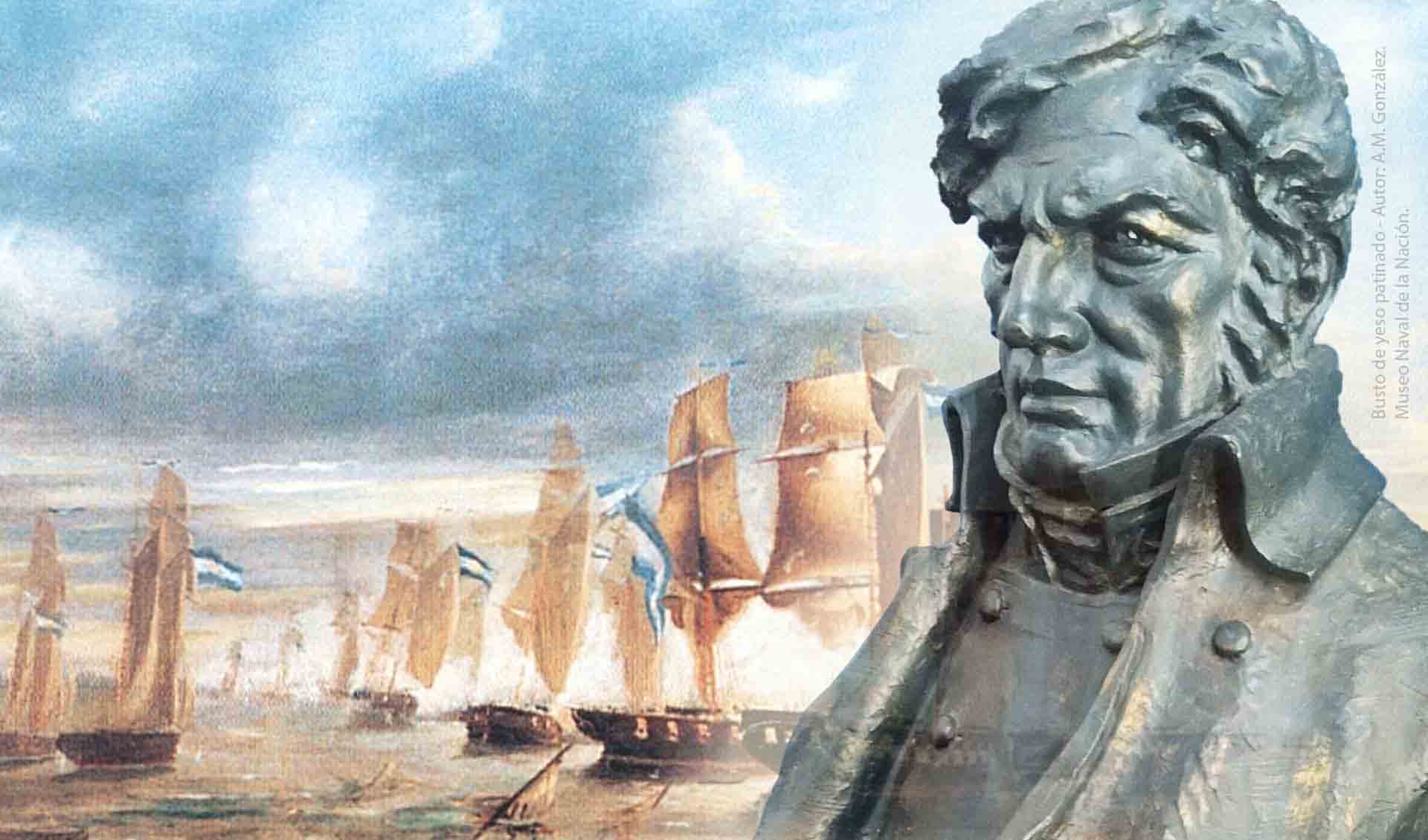 Héroe de los combates navales de “Juncal” y “Monte Santiago”, este marino nacido en Gran Bretaña sirvió a nuestra Patria en la época de las guerras de la Independencia y del Brasil.