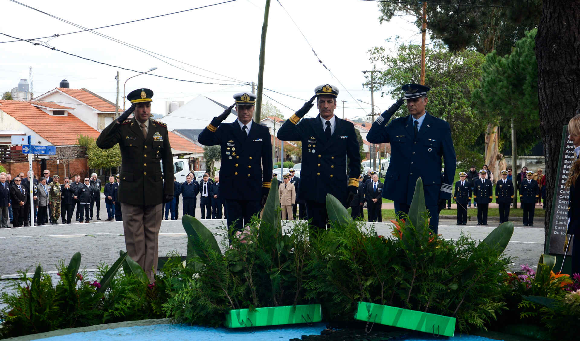 Se realizó en la plazoleta de la ciudad de Mar del Plata que honra el nombre de dicho buque.