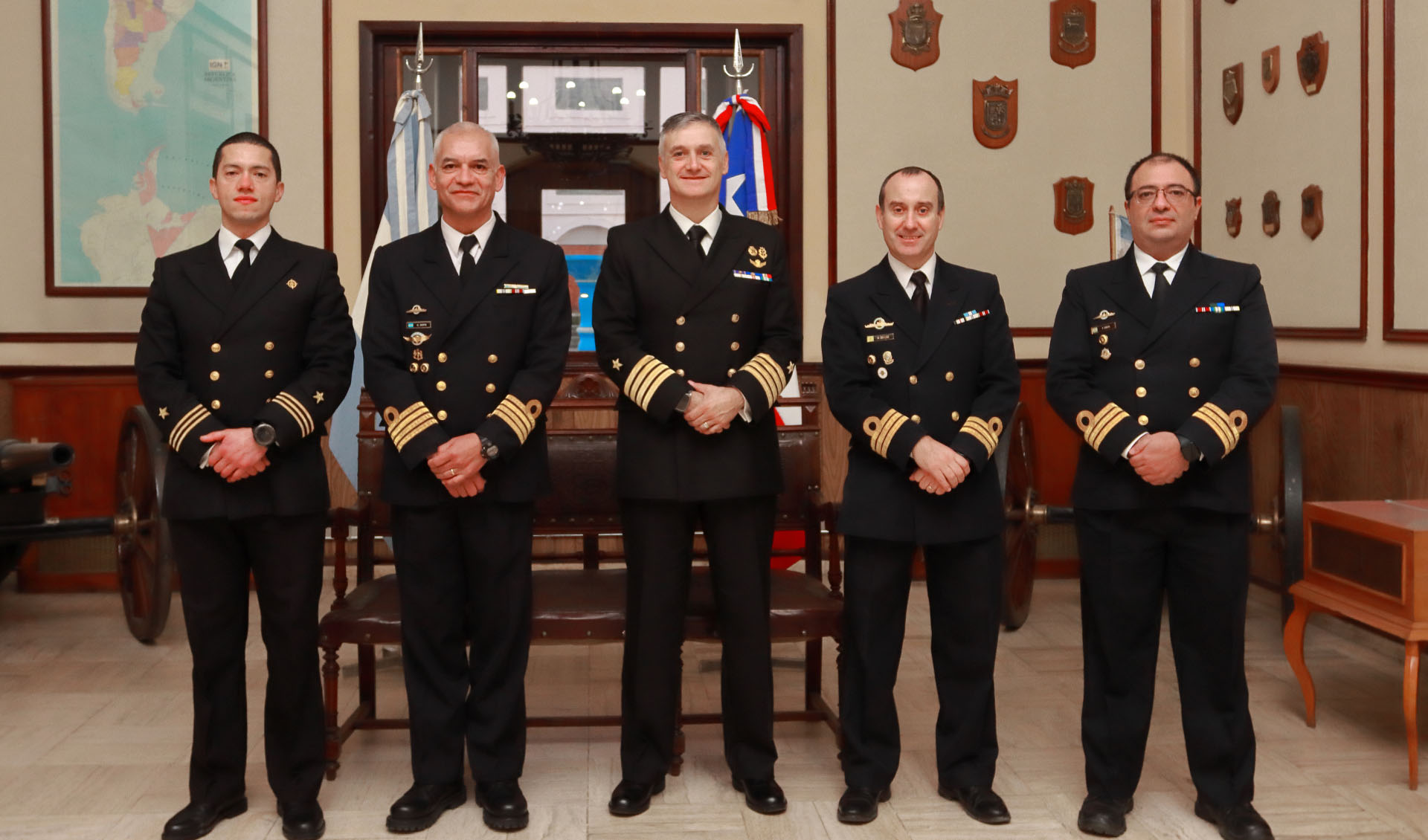 Las delegaciones concretaron actividades de planeamiento en el Comando del Área Naval Austral.