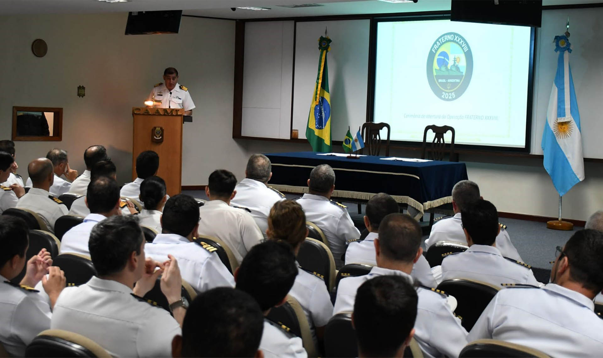 La ceremonia inaugural tuvo lugar en la Base Naval Río de Janeiro