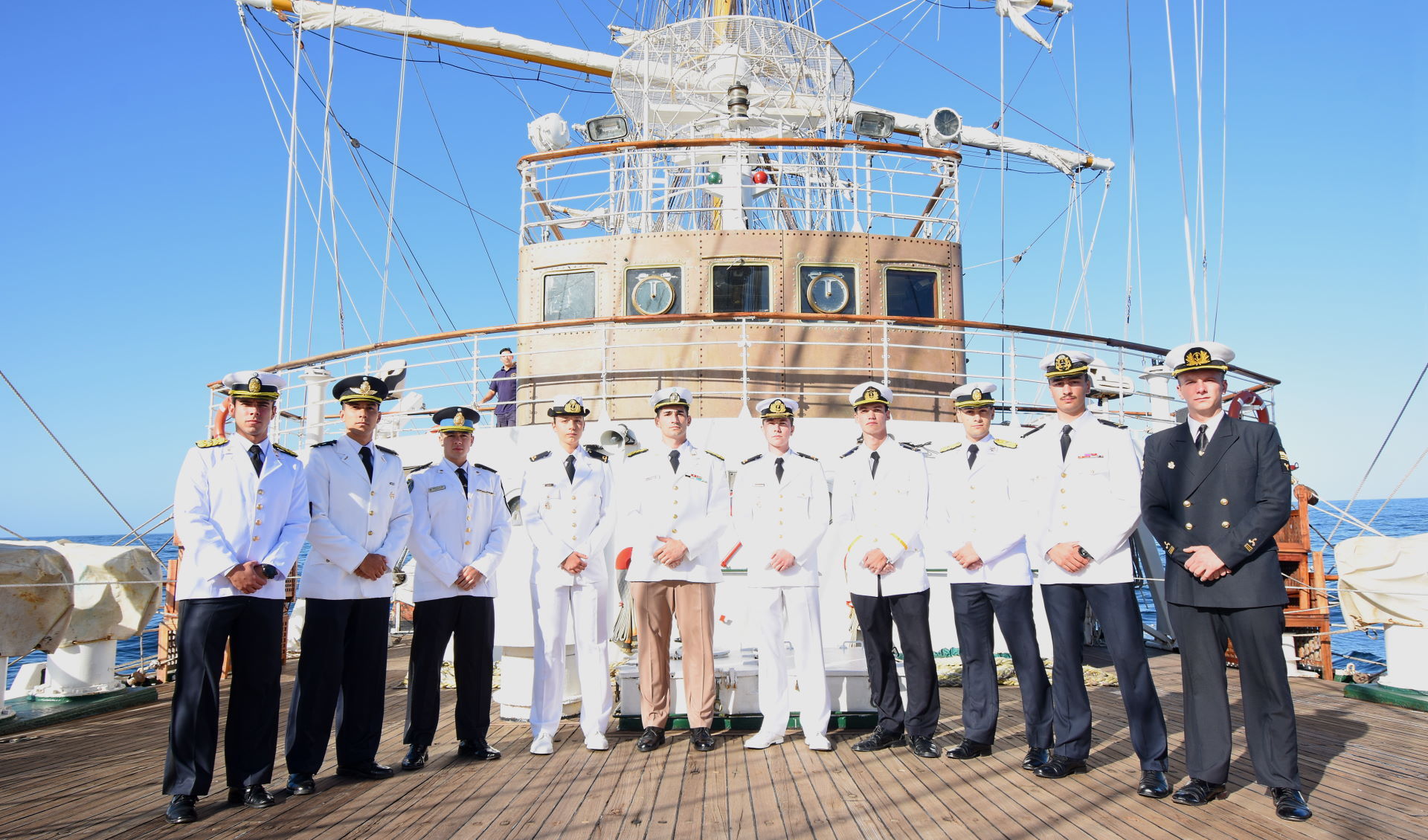 Cada año a bordo del Buque Escuela de la Armada Argentina, distintos organismos del Estado e Instituciones comparten el Viaje de Instrucción con los Guardiamarinas en Comisión, generando experiencias y lazos profesionales que perduran de por vida. 