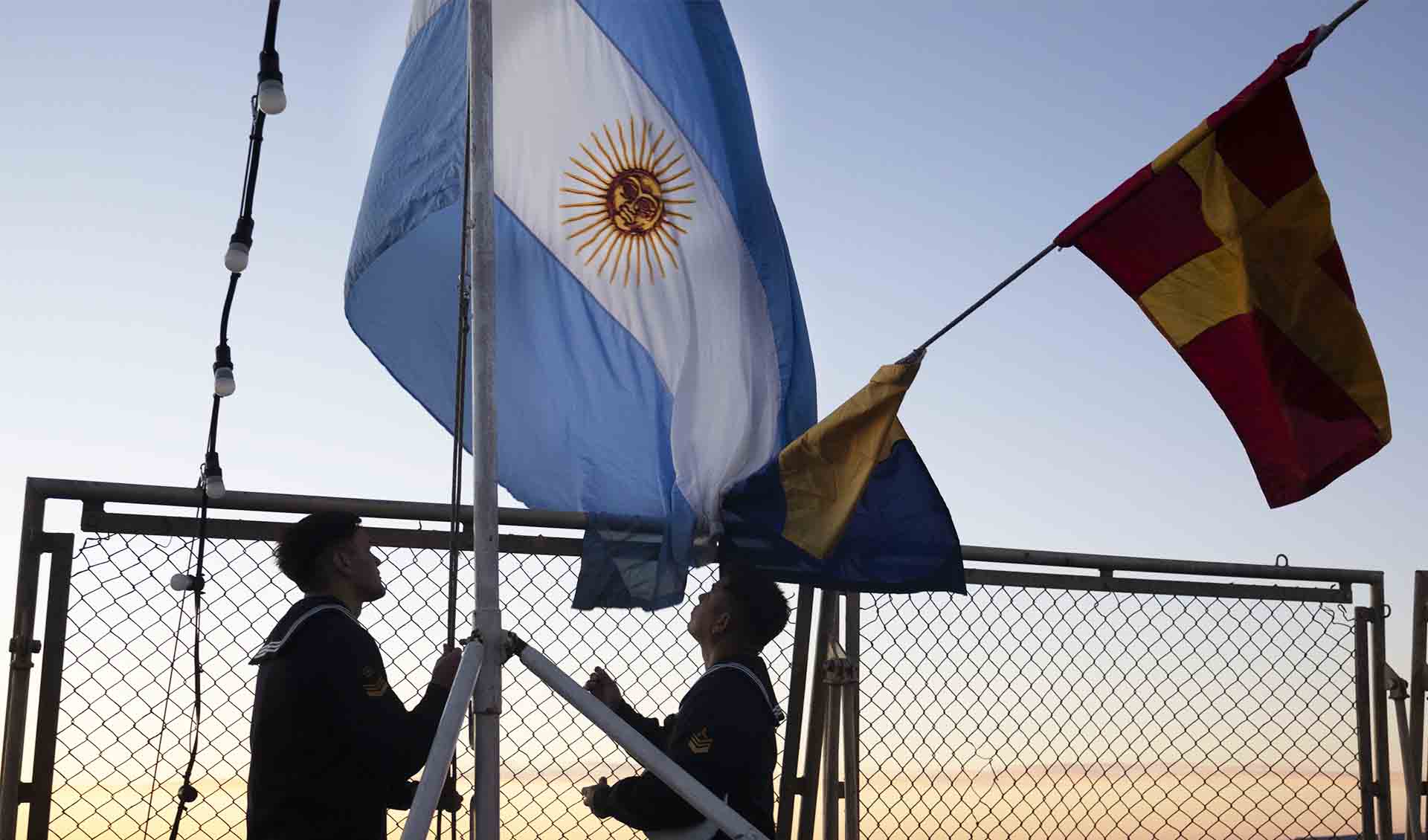 Fue encabezada por el Comandante de la Flota de Mar, Contraalmirante Pablo Basso.
